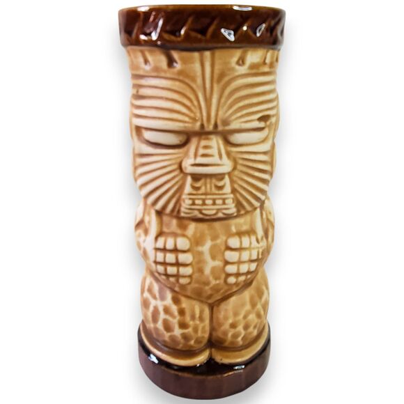 Set of 2 VTG Trader Dick's Peanut Tiki Mugs Reno Nugget Casino Barware OMC Japan - Picture 3 of 14